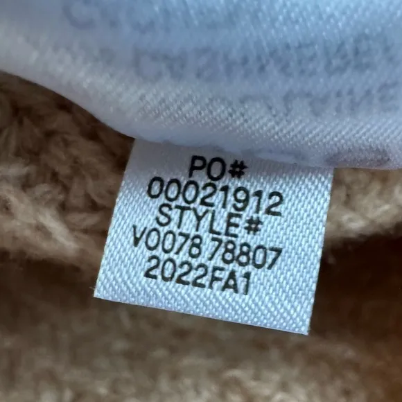 VINCE | Mélange Ribbed Wool &amp; Cashmere Blend Mock Neck Sweater | Camel Tan | XS