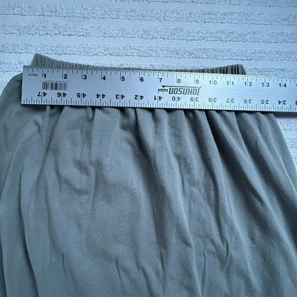 Vintage Blue Fish Women's Elastic Waistband Casual Pull On Maxi Skirt Green 2