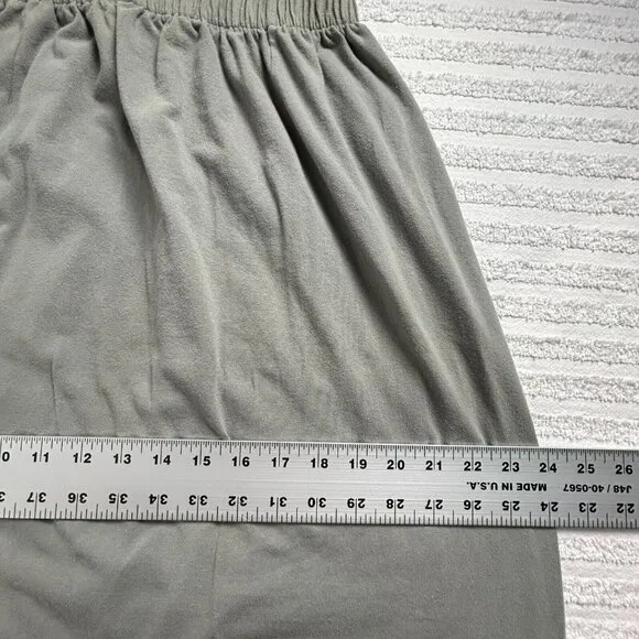 Vintage Blue Fish Women's Elastic Waistband Casual Pull On Maxi Skirt Green 2
