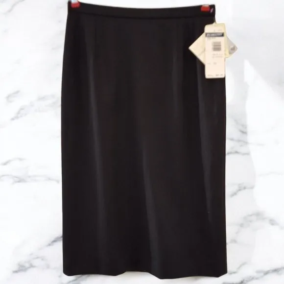 Vintage Pendleton Black Pencil Skirt 100% Virgin Wool Sz 10 Tags still attatched