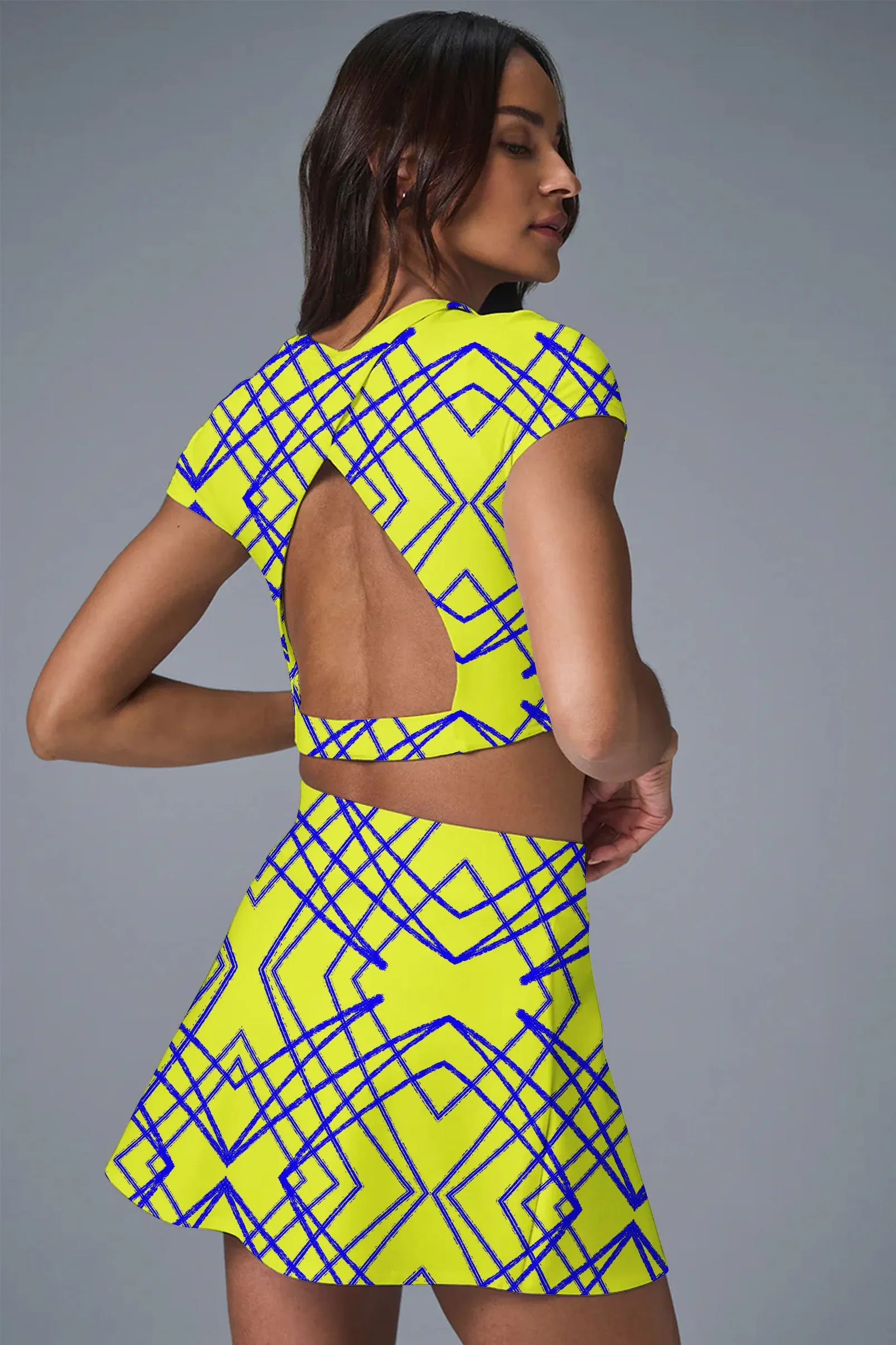 Vivid Swirl Court Skirt