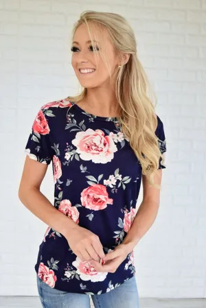 Waiting For a Floral Like You ~ Navy