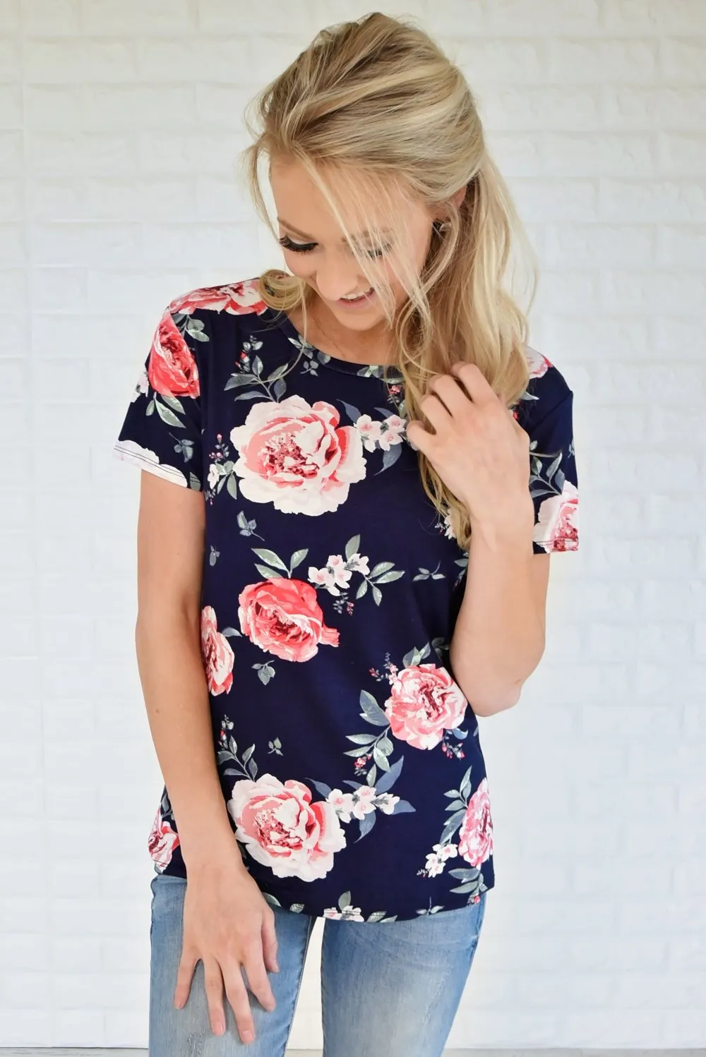 Waiting For a Floral Like You ~ Navy