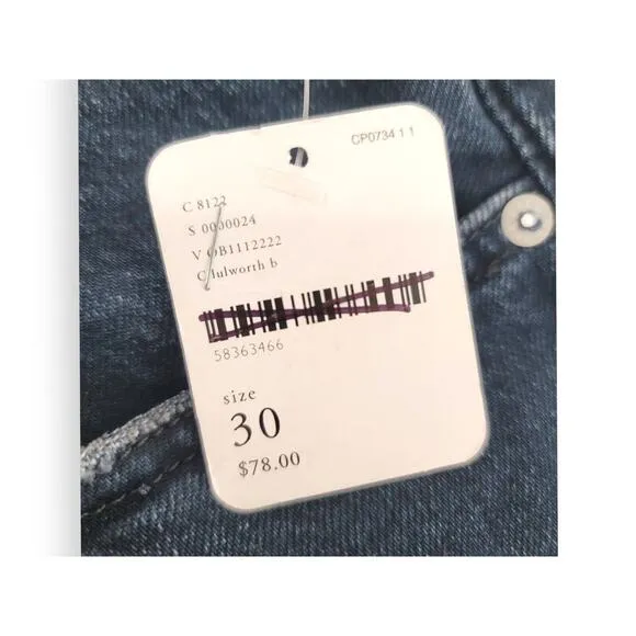 We The Free Stella High Rise Skinny Womens Jeans 30 Distressed Raw Hem Dark Chew