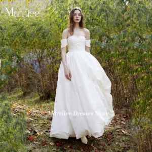 Wedding Dress Off The Shoulder Sweetheart Short Sleeve Bridal Gowns