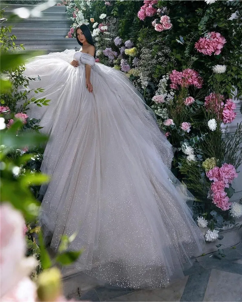 Wedding Dresses A Line Off The Shoulder Bride Dress Sweetheart Neck