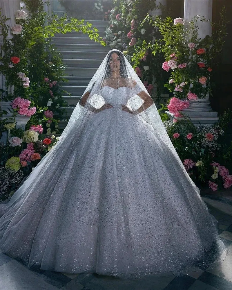 Wedding Dresses A Line Off The Shoulder Bride Dress Sweetheart Neck