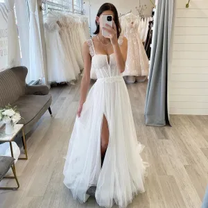 Wedding Dresses Sweetheart Boho Long Wedding Gowns
