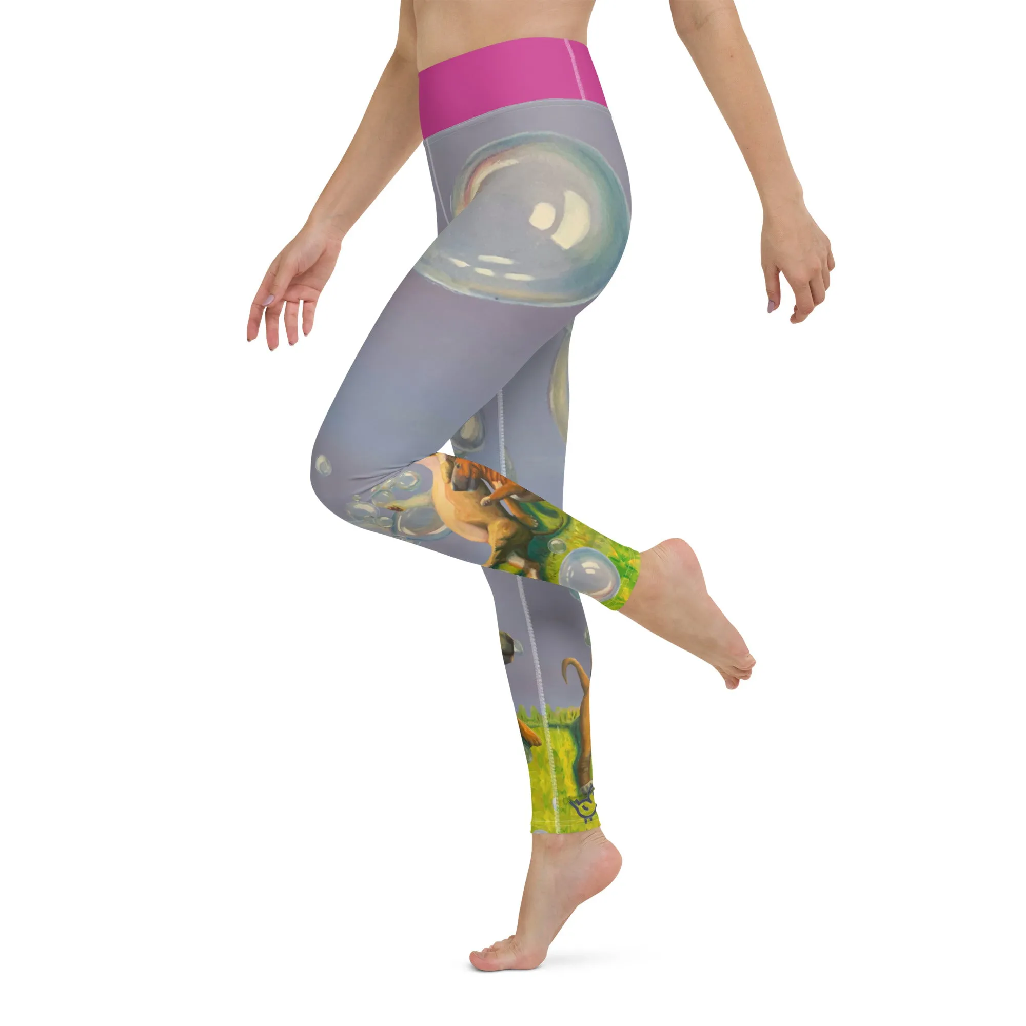 Whimsy Fit "Bubbles" (Smaller print) Yoga Leggings