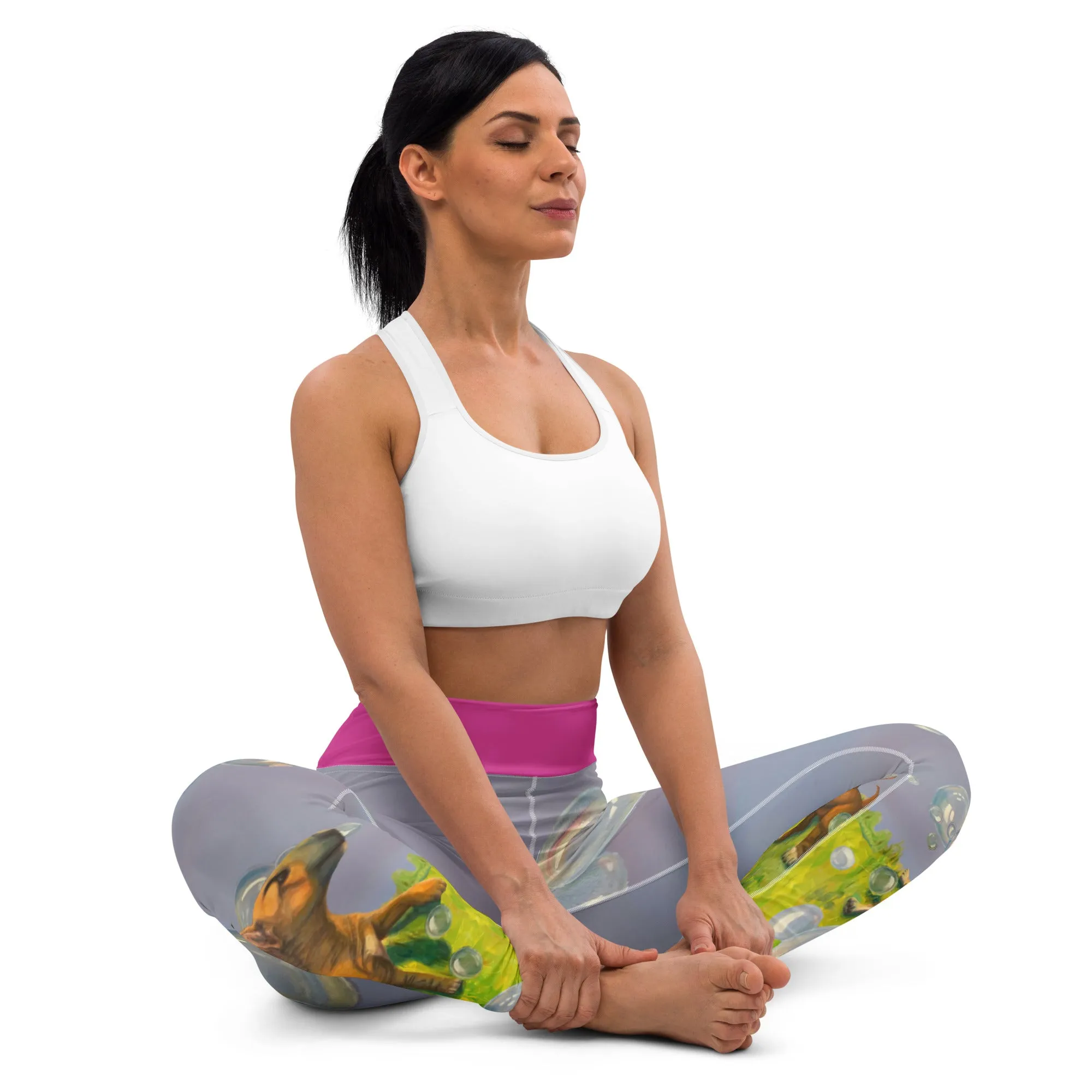 Whimsy Fit "Bubbles" (Smaller print) Yoga Leggings