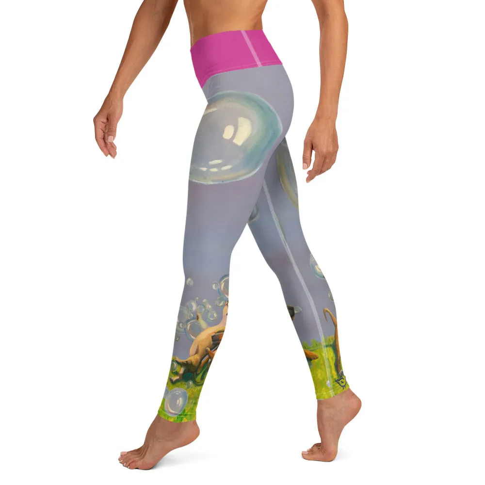 Whimsy Fit "Bubbles" (Smaller print) Yoga Leggings