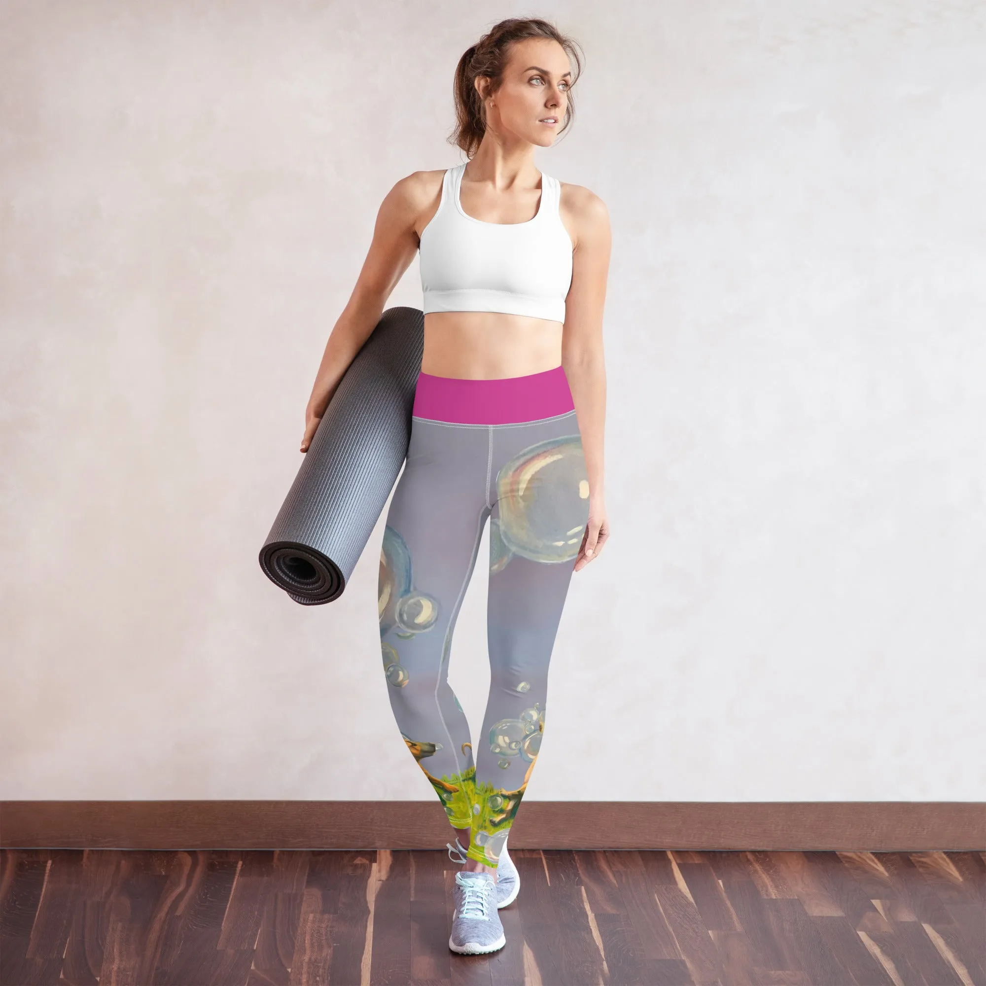 Whimsy Fit "Bubbles" (Smaller print) Yoga Leggings