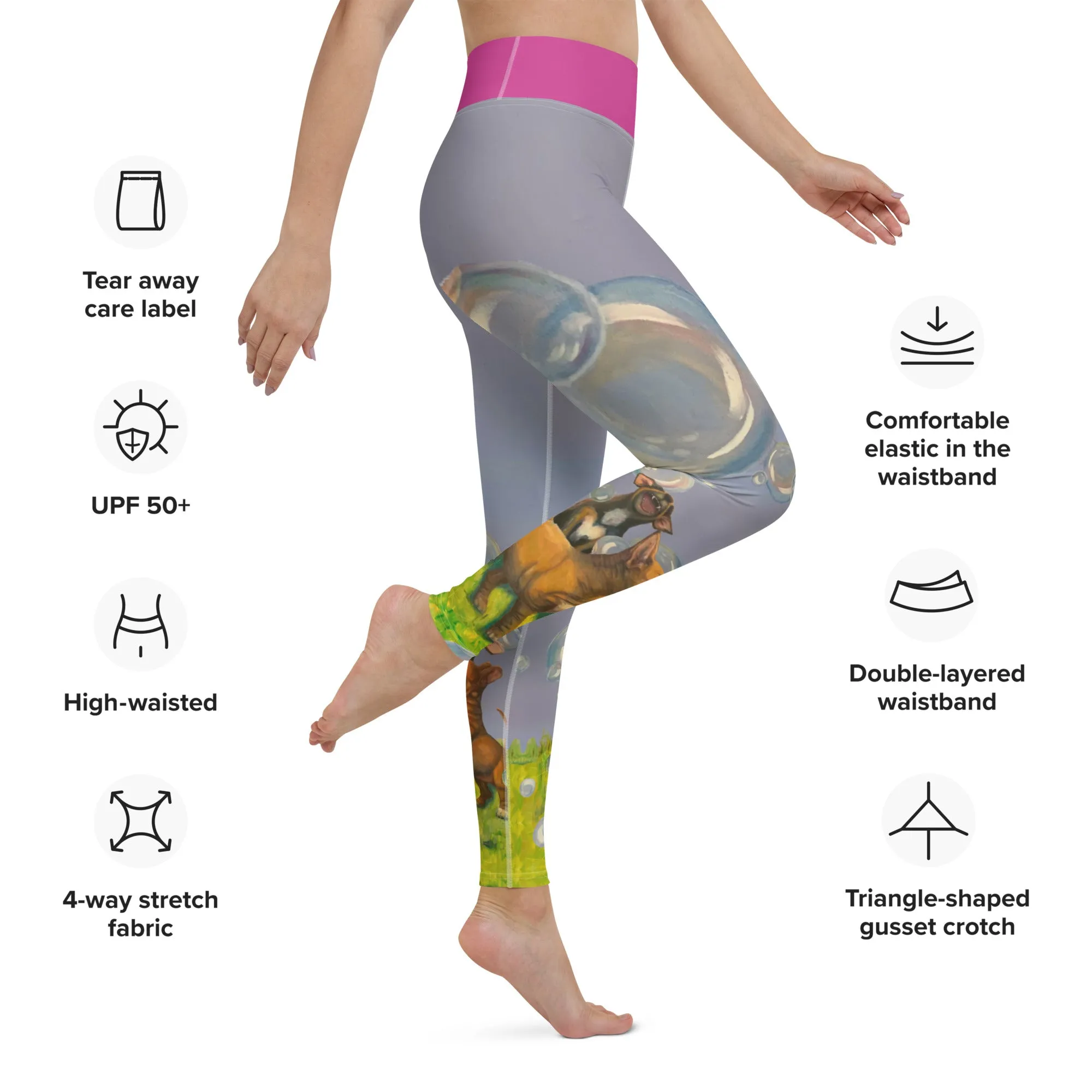 Whimsy Fit "Bubbles" (Smaller print) Yoga Leggings