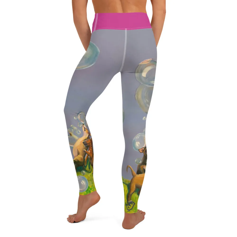 Whimsy Fit "Bubbles" (Smaller print) Yoga Leggings