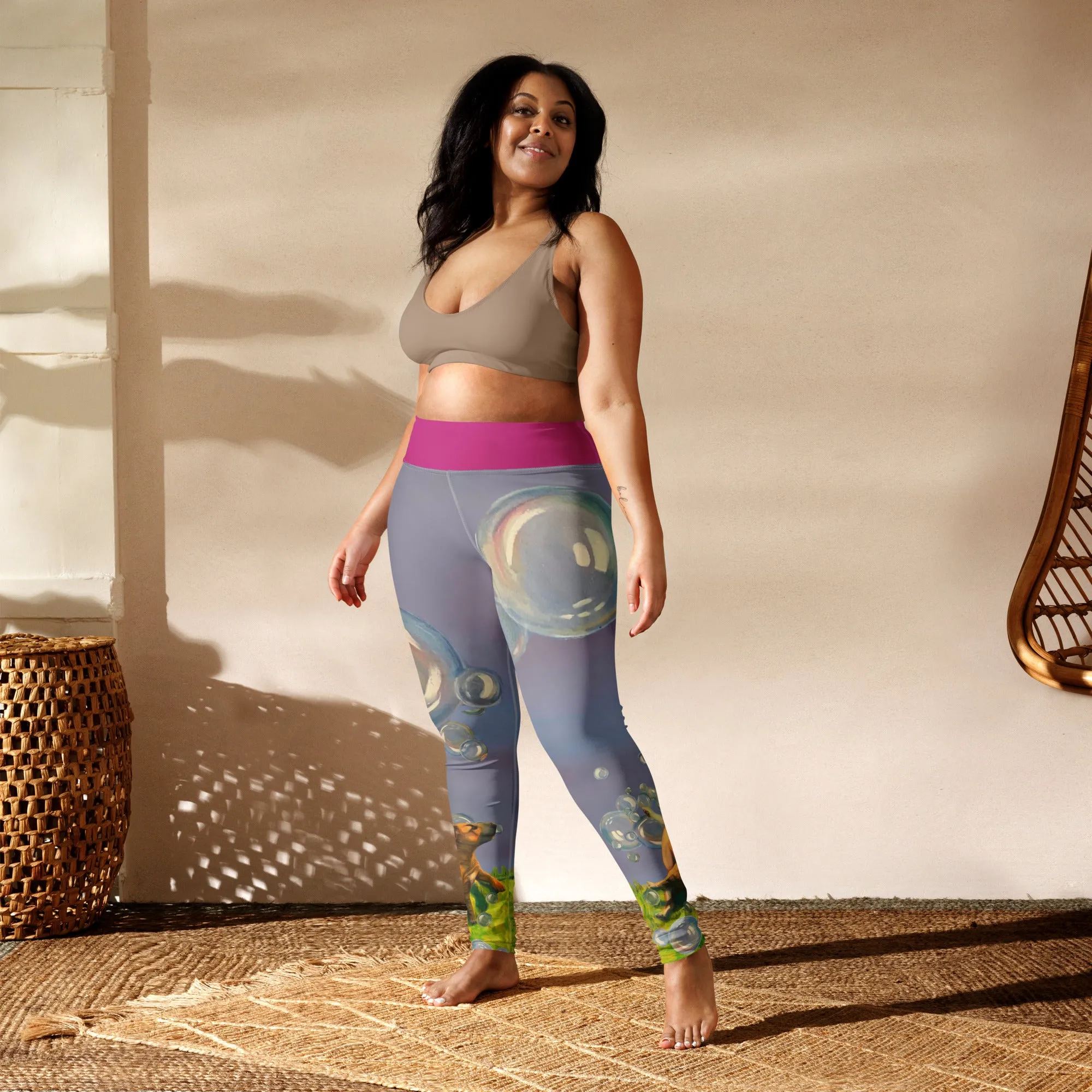 Whimsy Fit "Bubbles" (Smaller print) Yoga Leggings