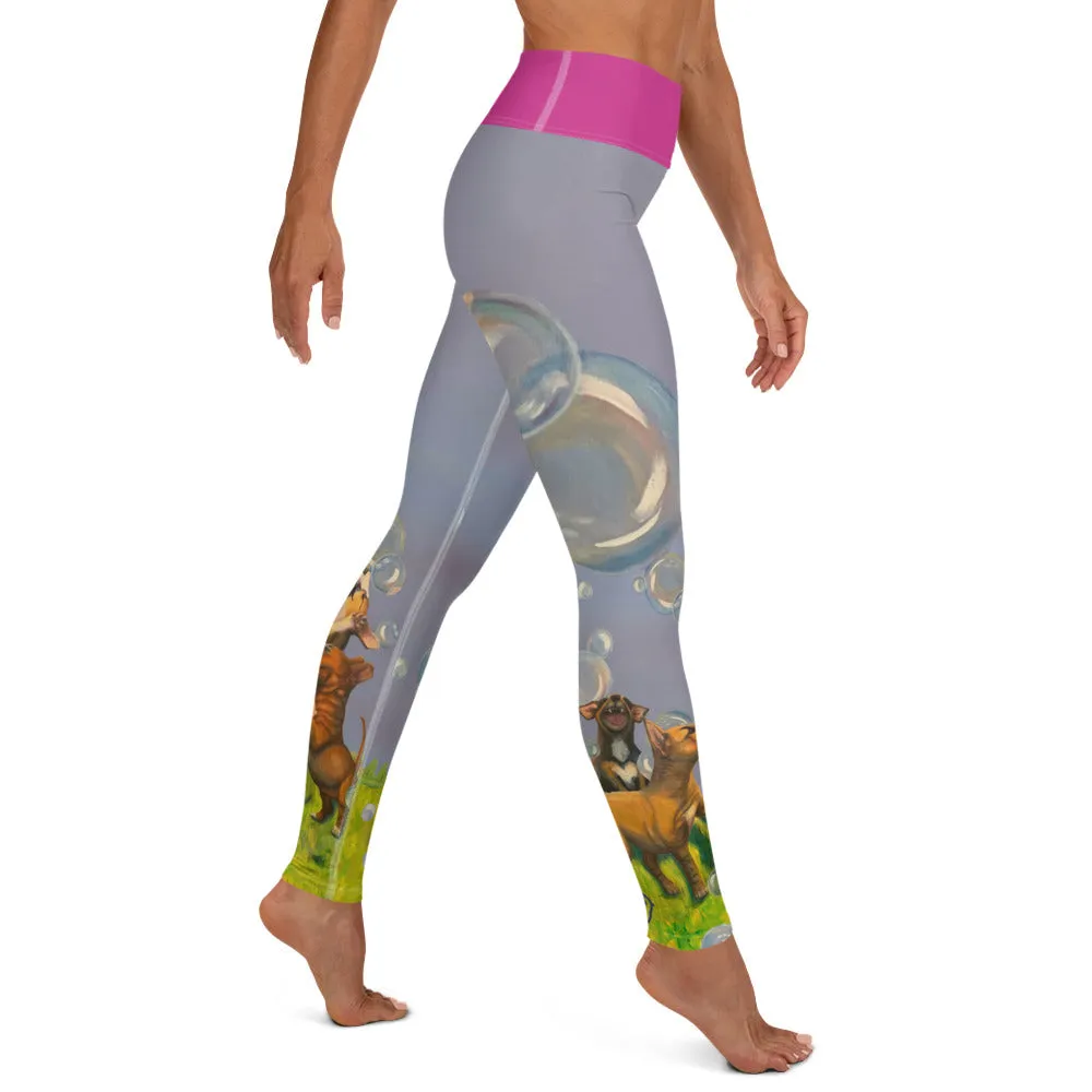 Whimsy Fit "Bubbles" (Smaller print) Yoga Leggings