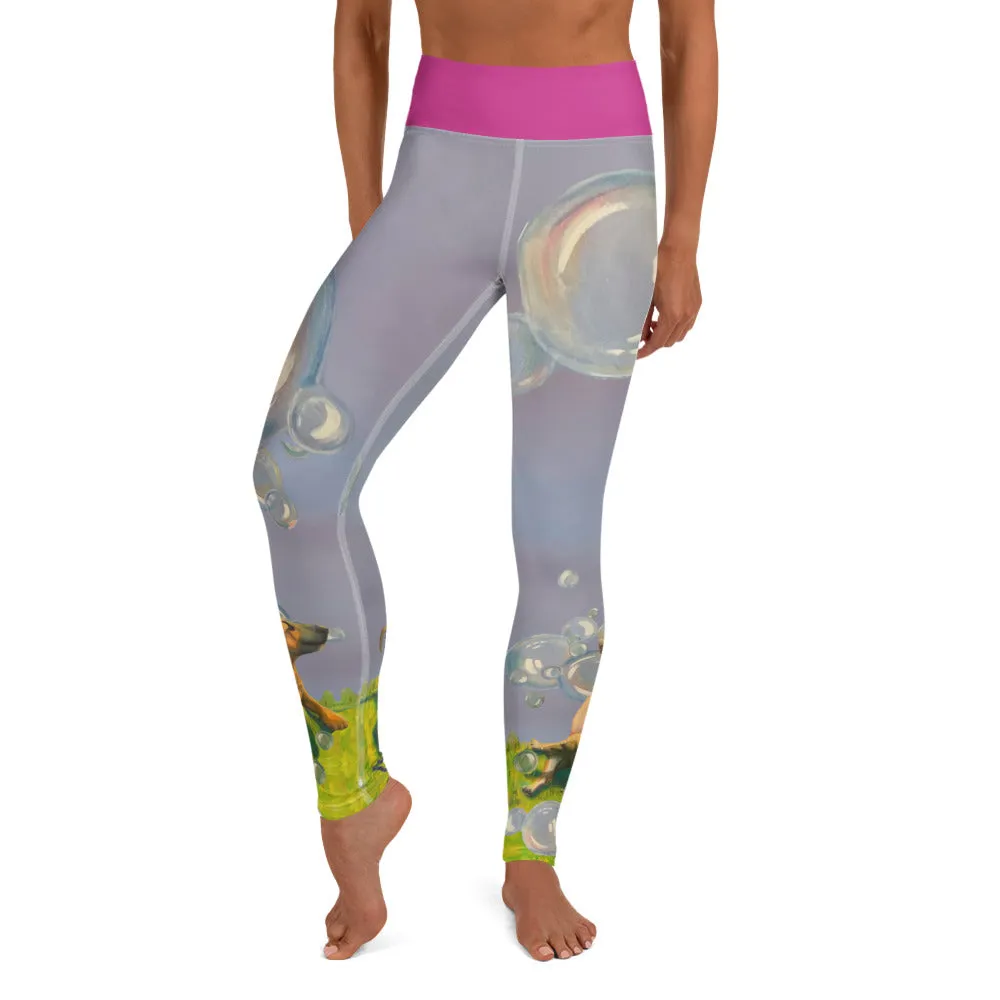 Whimsy Fit "Bubbles" (Smaller print) Yoga Leggings