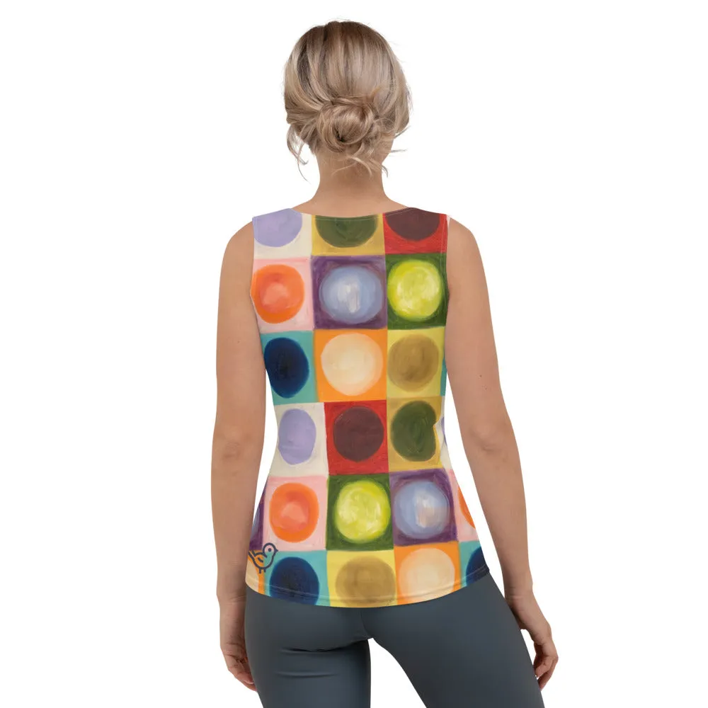 Whimsy Fit "Bunny" Tank Top with "Circles" on back