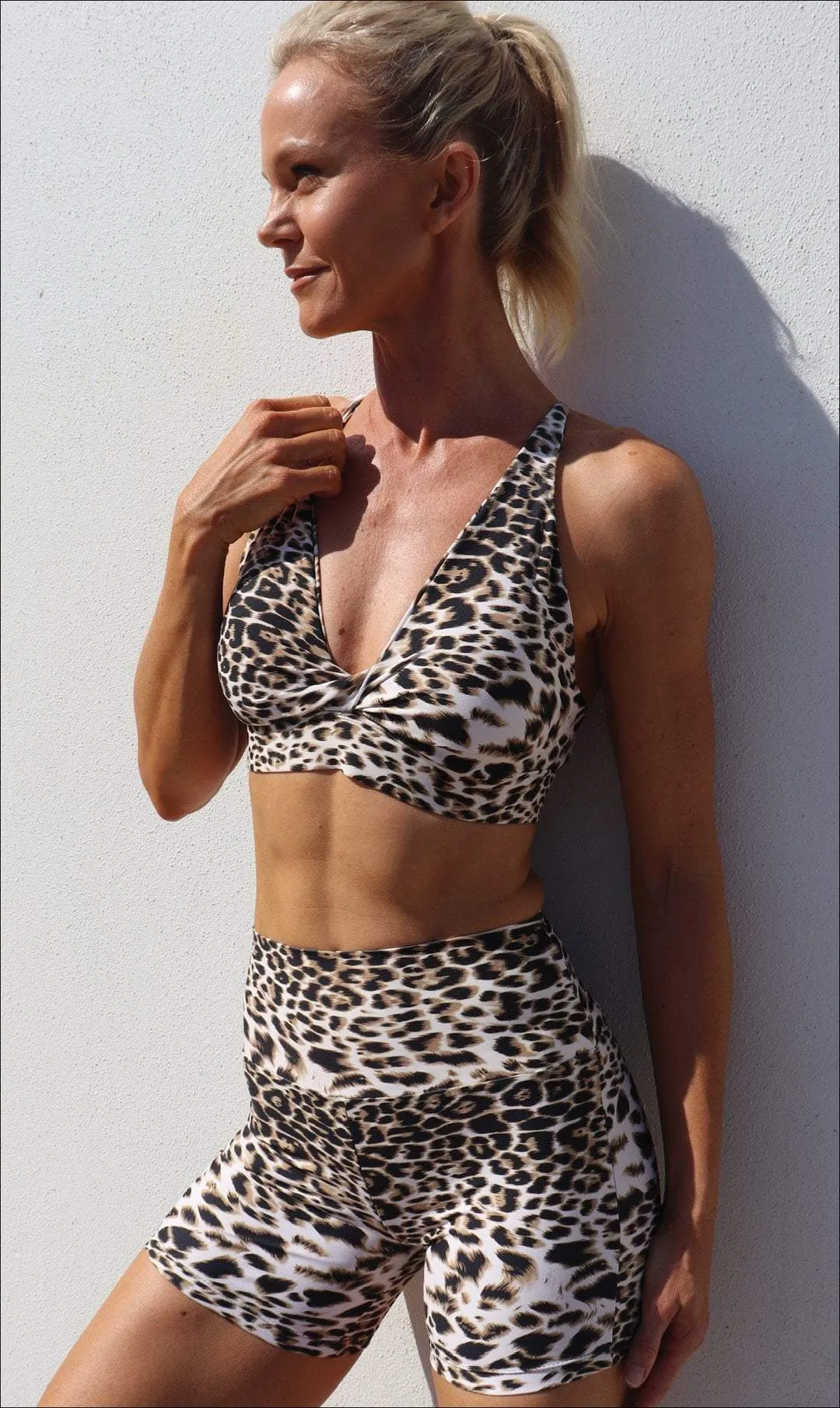 White Cheetah Infinity Bra