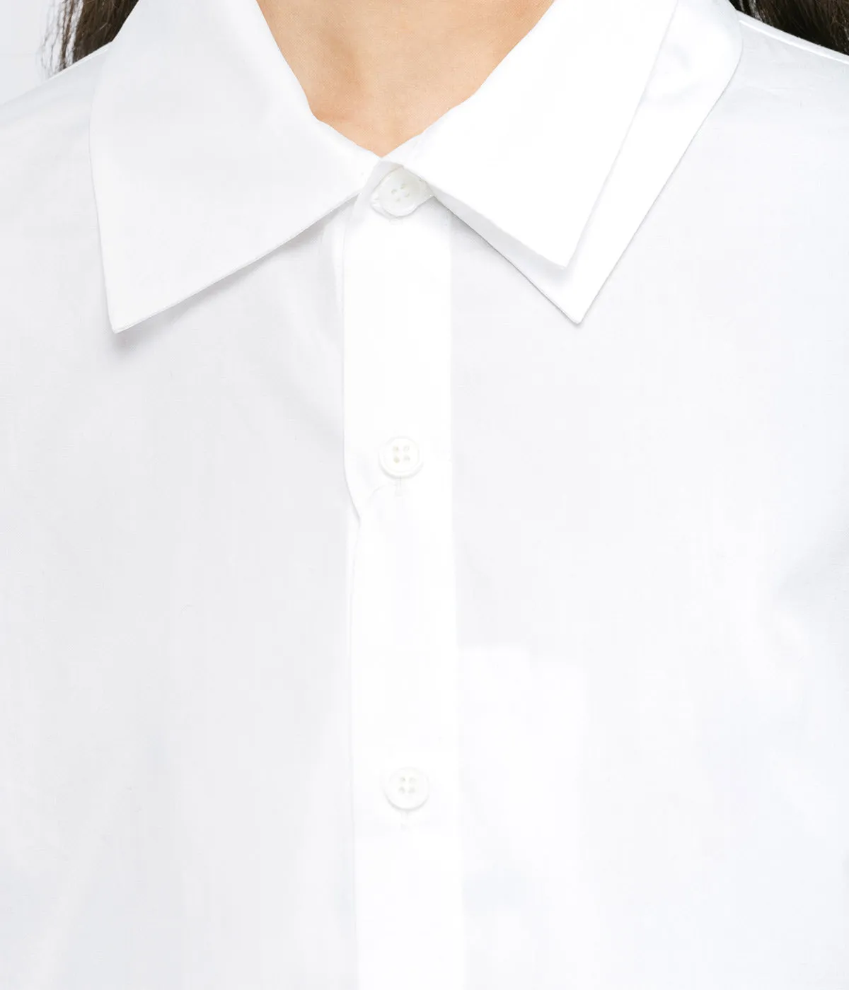 White Double Collar Blouse