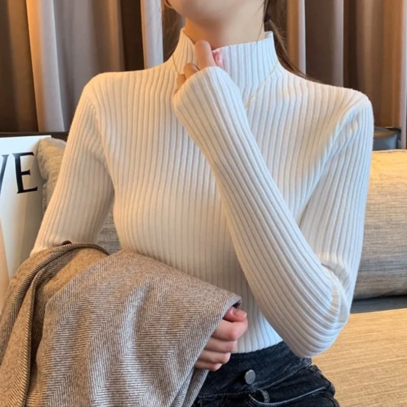 White High Neck Flat Top