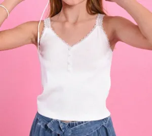 White Jersey Tank