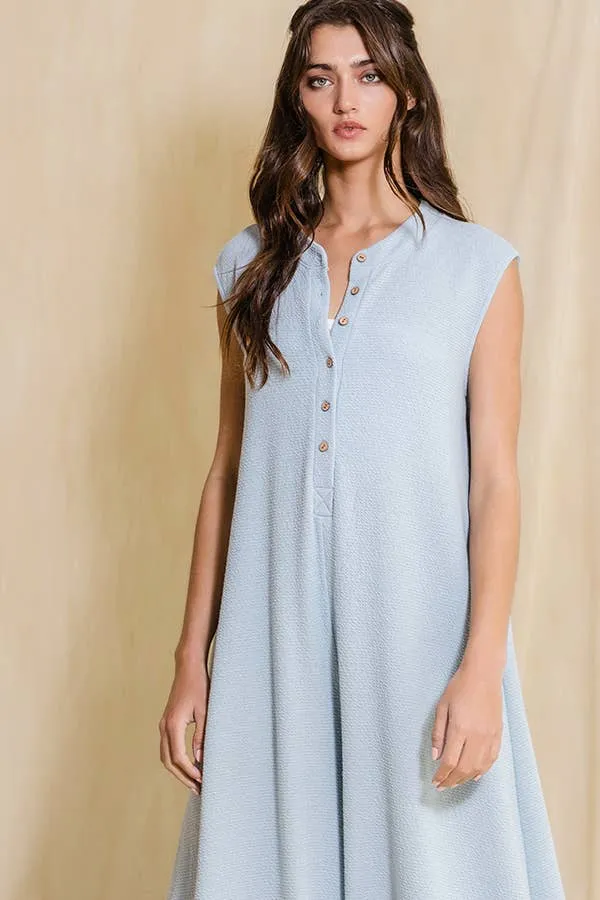Wide Leg Button-up Loose Fit Solid Jumpsuit