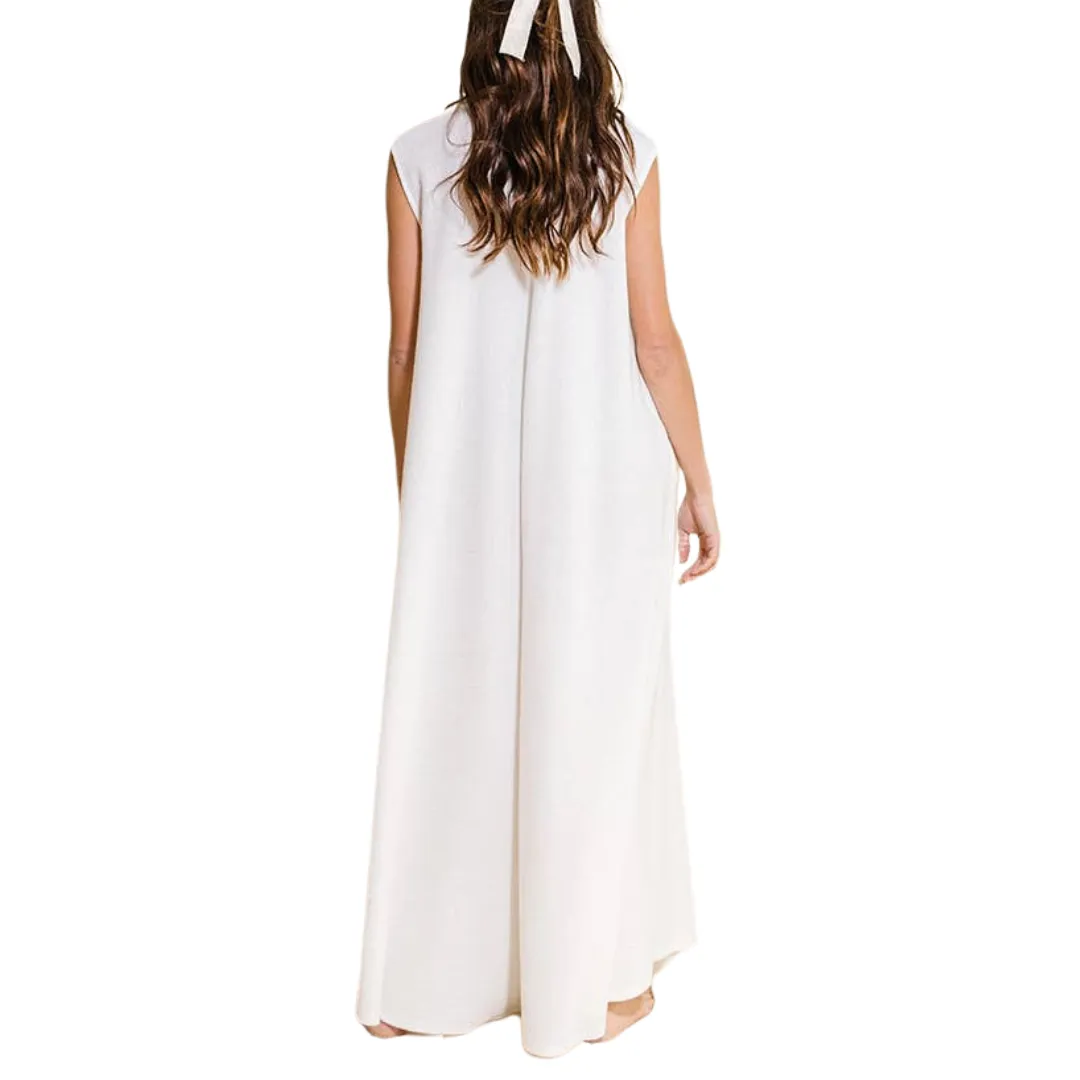Wide Leg Button-up Loose Fit Solid Jumpsuit