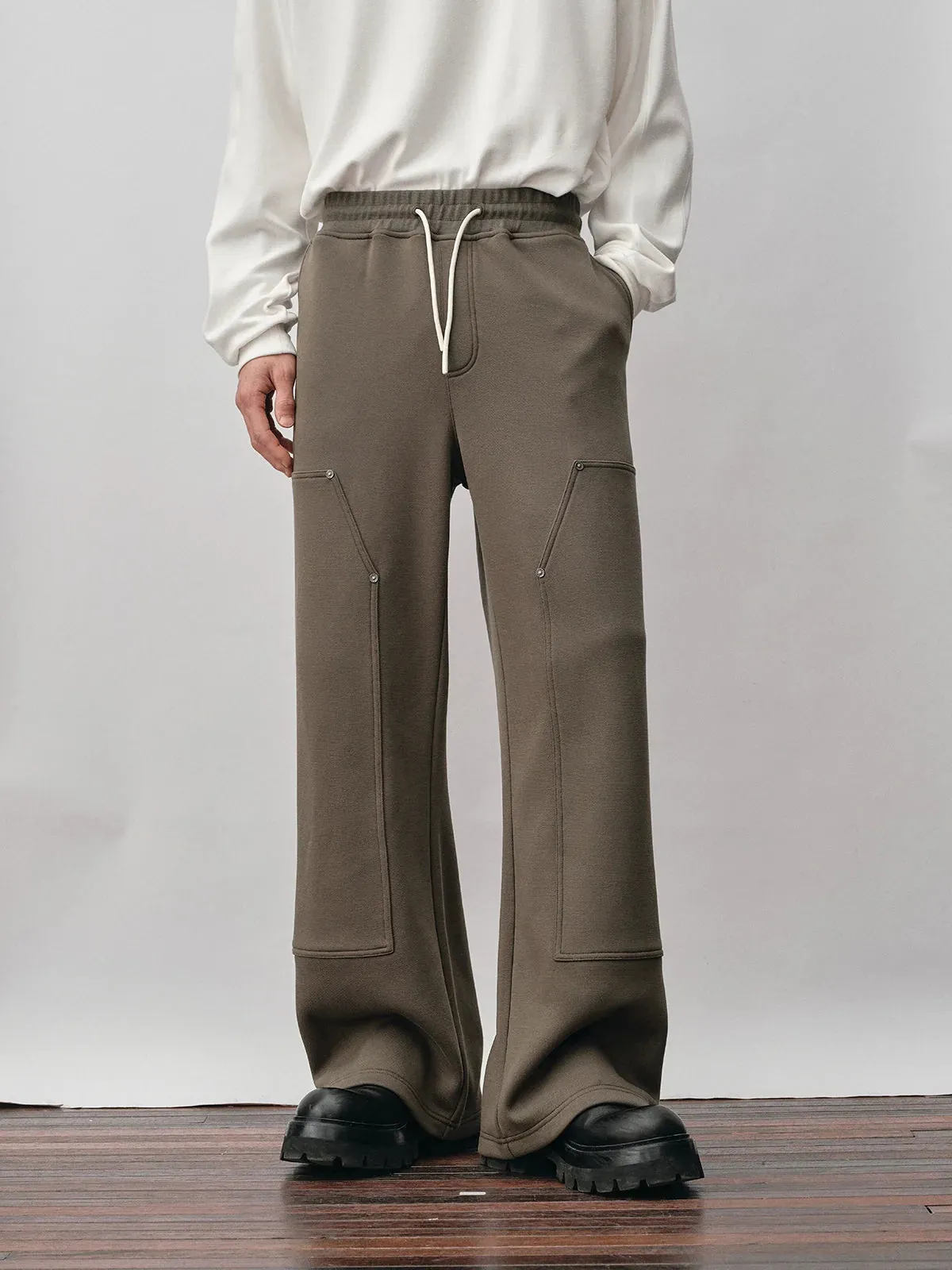 Wide-Leg Sports Trousers