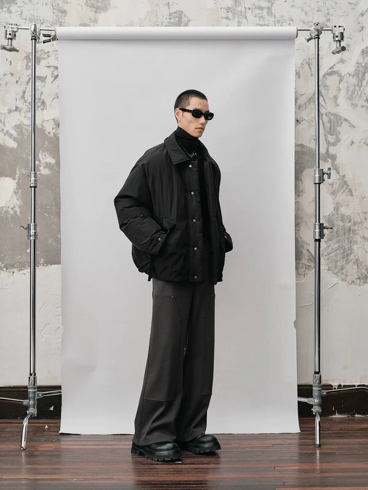 Wide-Leg Sports Trousers