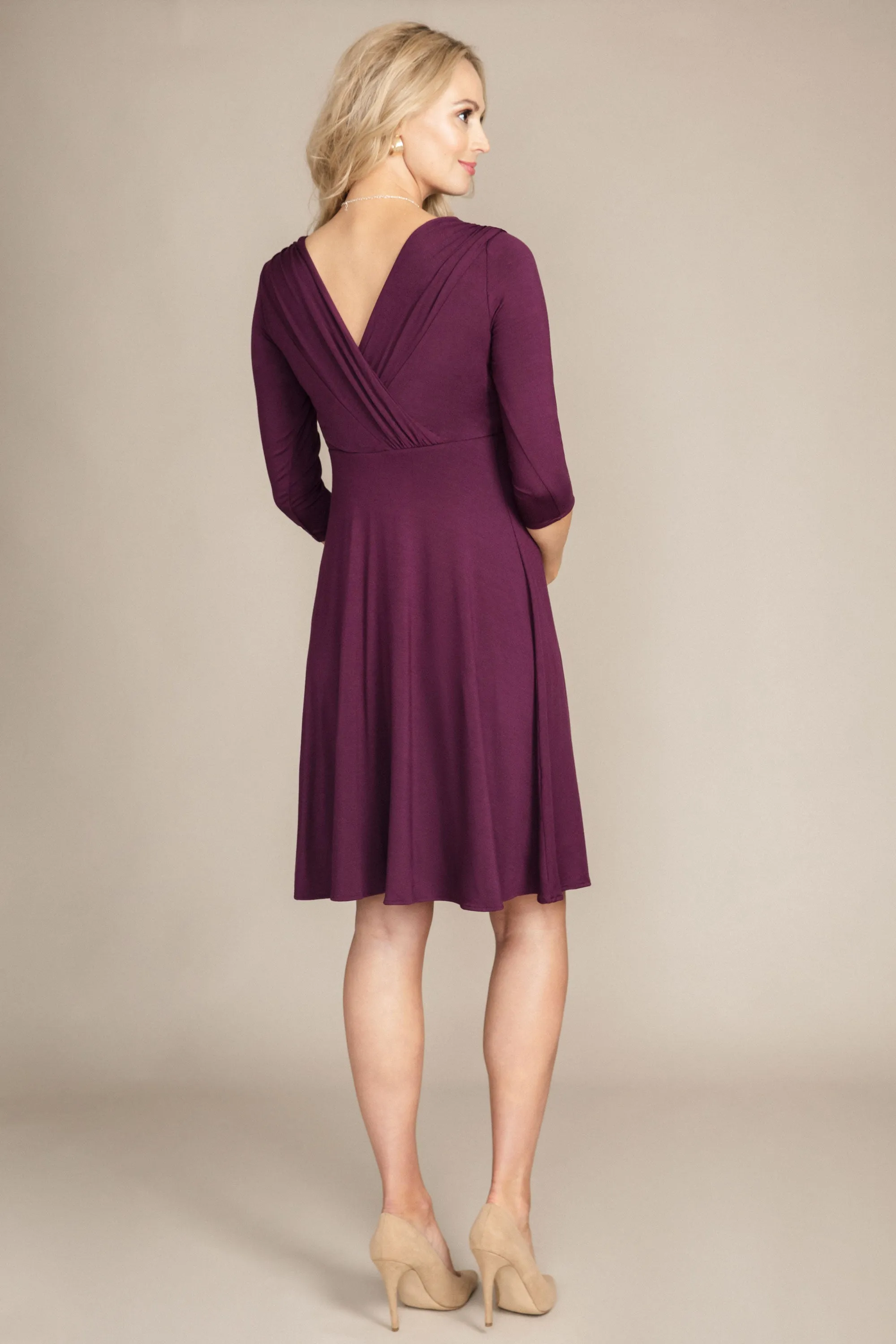 Willow Maternity Nursing Dress in Claret