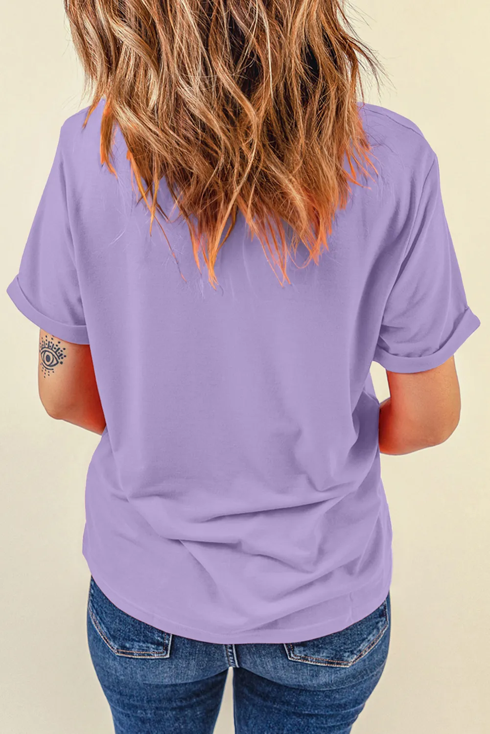 Wisteria Checkerboard MAMA Graphic Crewneck Tee