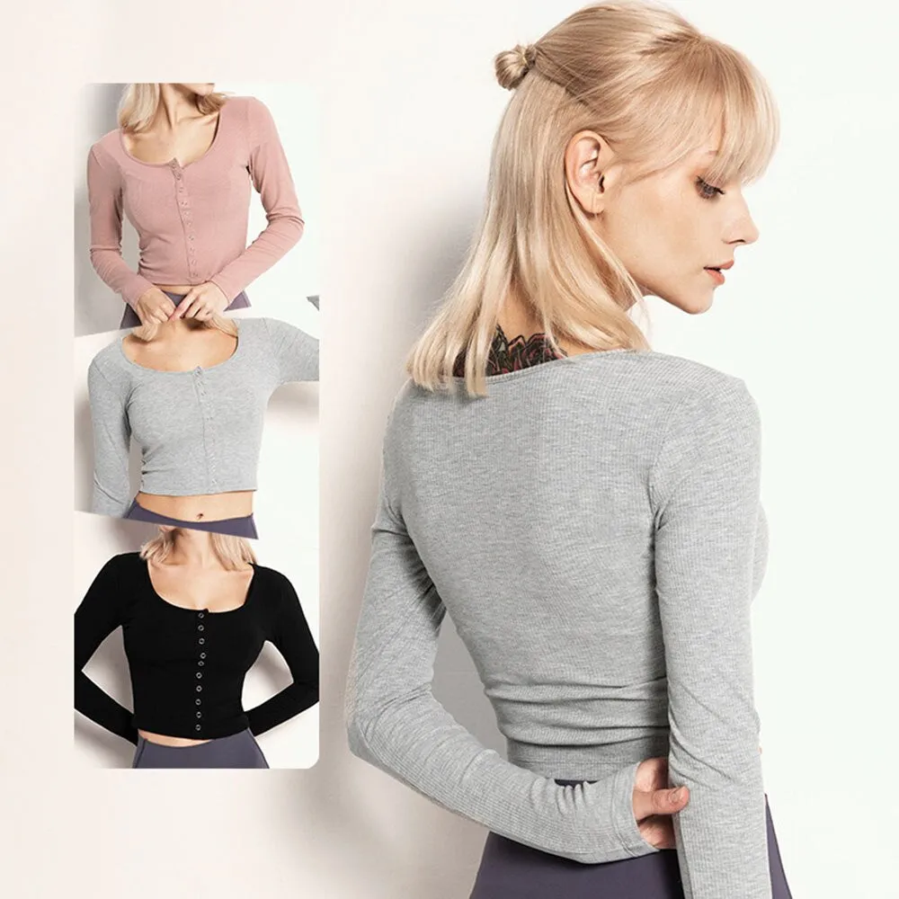 Woman Knit Cropped Tops T-shirts
