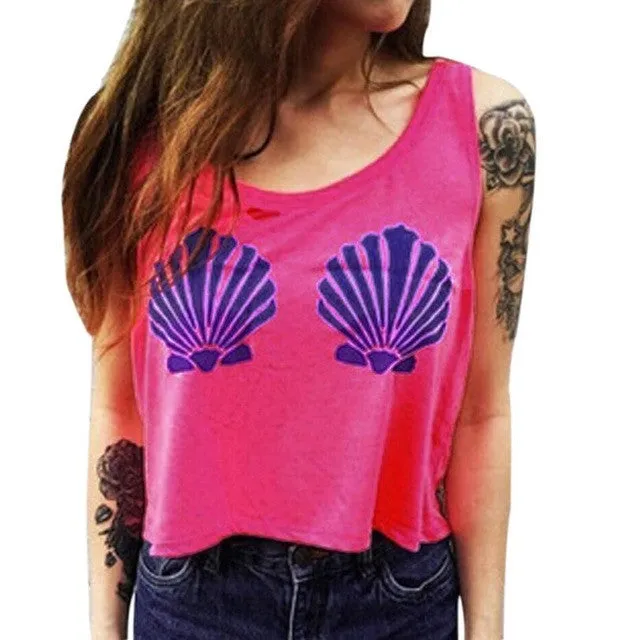 Women Casual Print Tank Tops