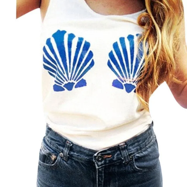 Women Casual Print Tank Tops