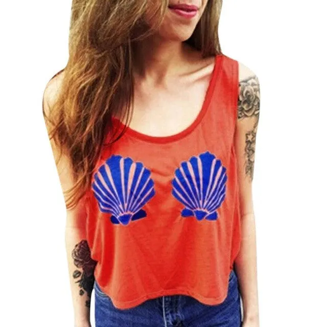 Women Casual Print Tank Tops
