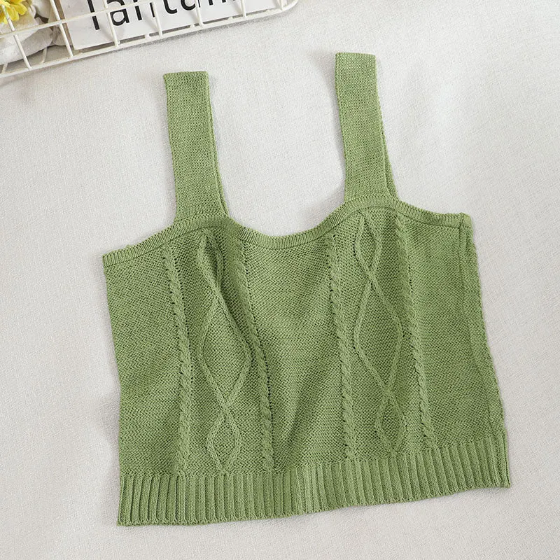 Women Flower Embroidery Knitted Crop Tops Women Casual Tube Tops Casual Ribbed Cute Tops Crop Tops Women Summer