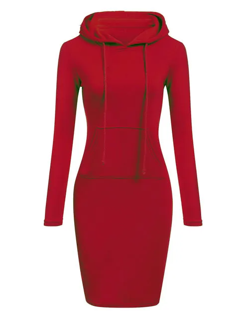 Women Hoodies Long Sweatshirts Tops Casual Dresses