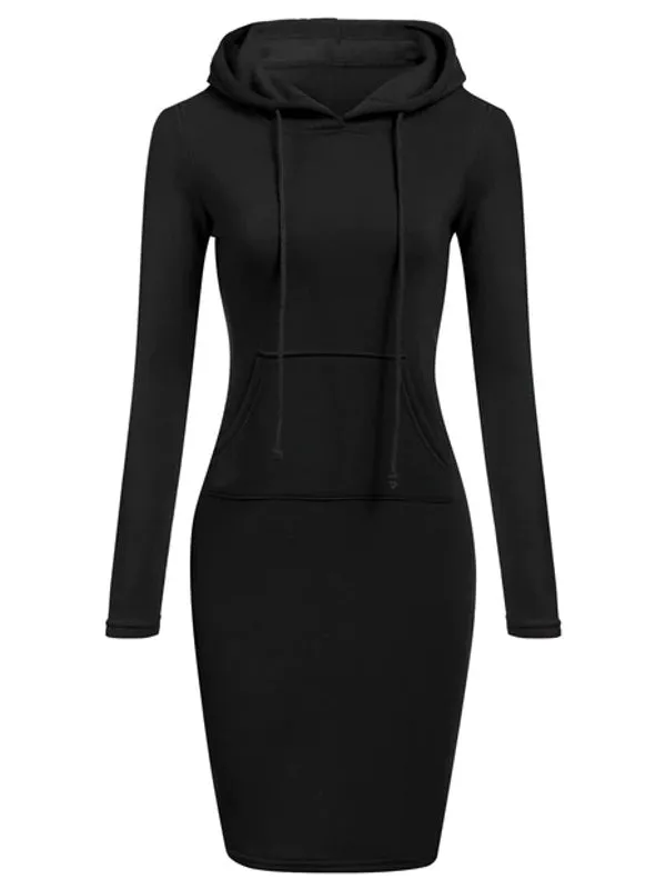 Women Hoodies Long Sweatshirts Tops Casual Dresses