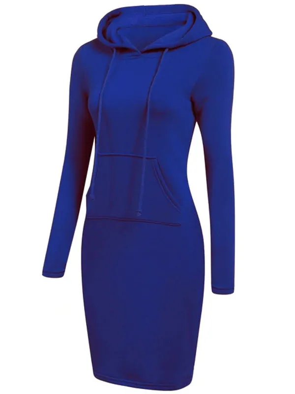 Women Hoodies Long Sweatshirts Tops Casual Dresses