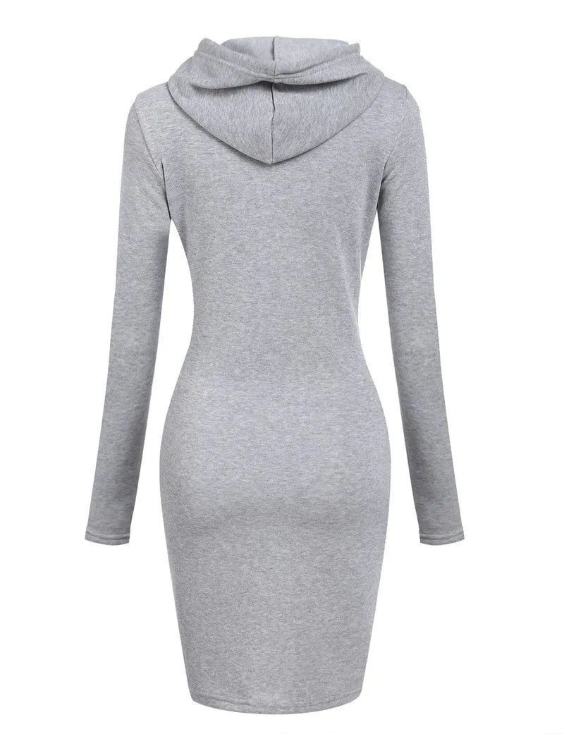 Women Hoodies Long Sweatshirts Tops Casual Dresses