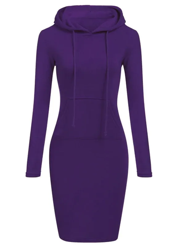 Women Hoodies Long Sweatshirts Tops Casual Dresses