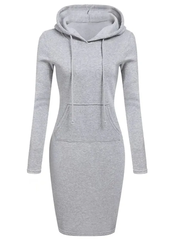 Women Hoodies Long Sweatshirts Tops Casual Dresses