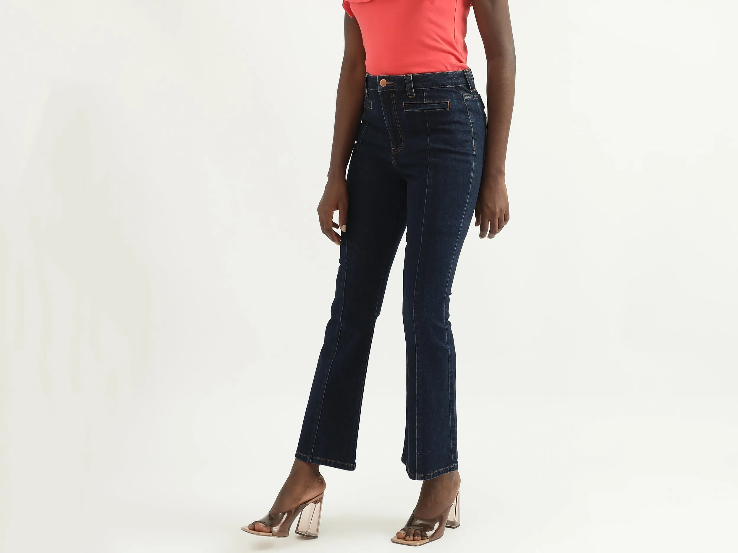 Women Solid Bootcut Jeans