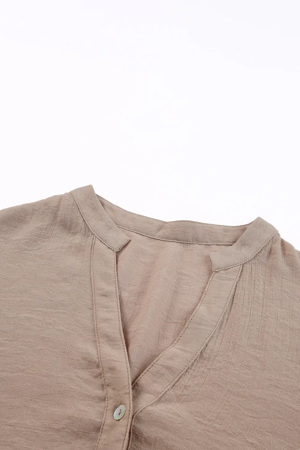 Womens Long Sleeve Oversized Blouses Tops Button Up Bishop Sleeve Shirt