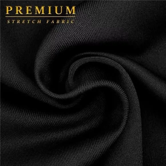 Womens Premium Nylon Ponte Stretch Office Fishtail Pencil Skirt Black