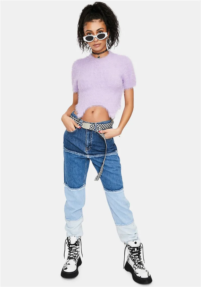Women's T-shirt Irregular Crop Top Summer
