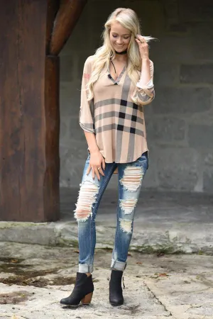 Working From 9-5 Top - Beige