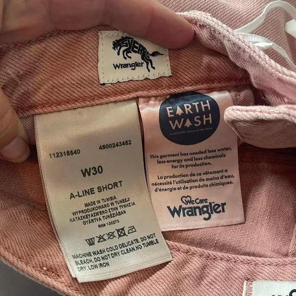 Wrangler A-Line Denim Shorts Pink Size 30 / 10