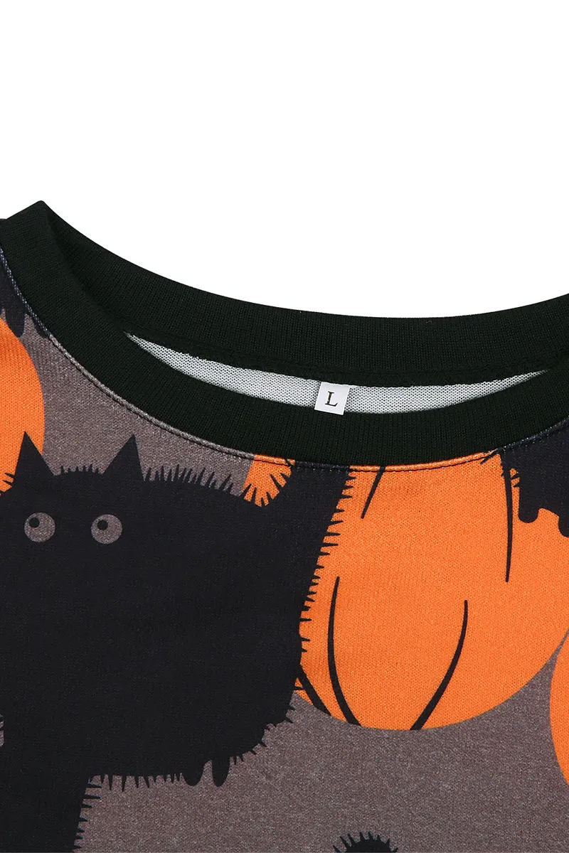 WS3304 Graphic Halloween Sweatshirt Top